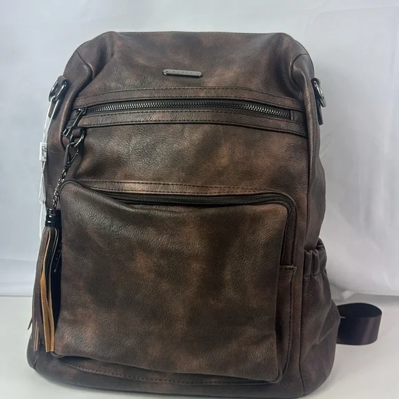 Cluci Travel Fashion Leather Designer Women's Large Backpack - Picture 2 of 16